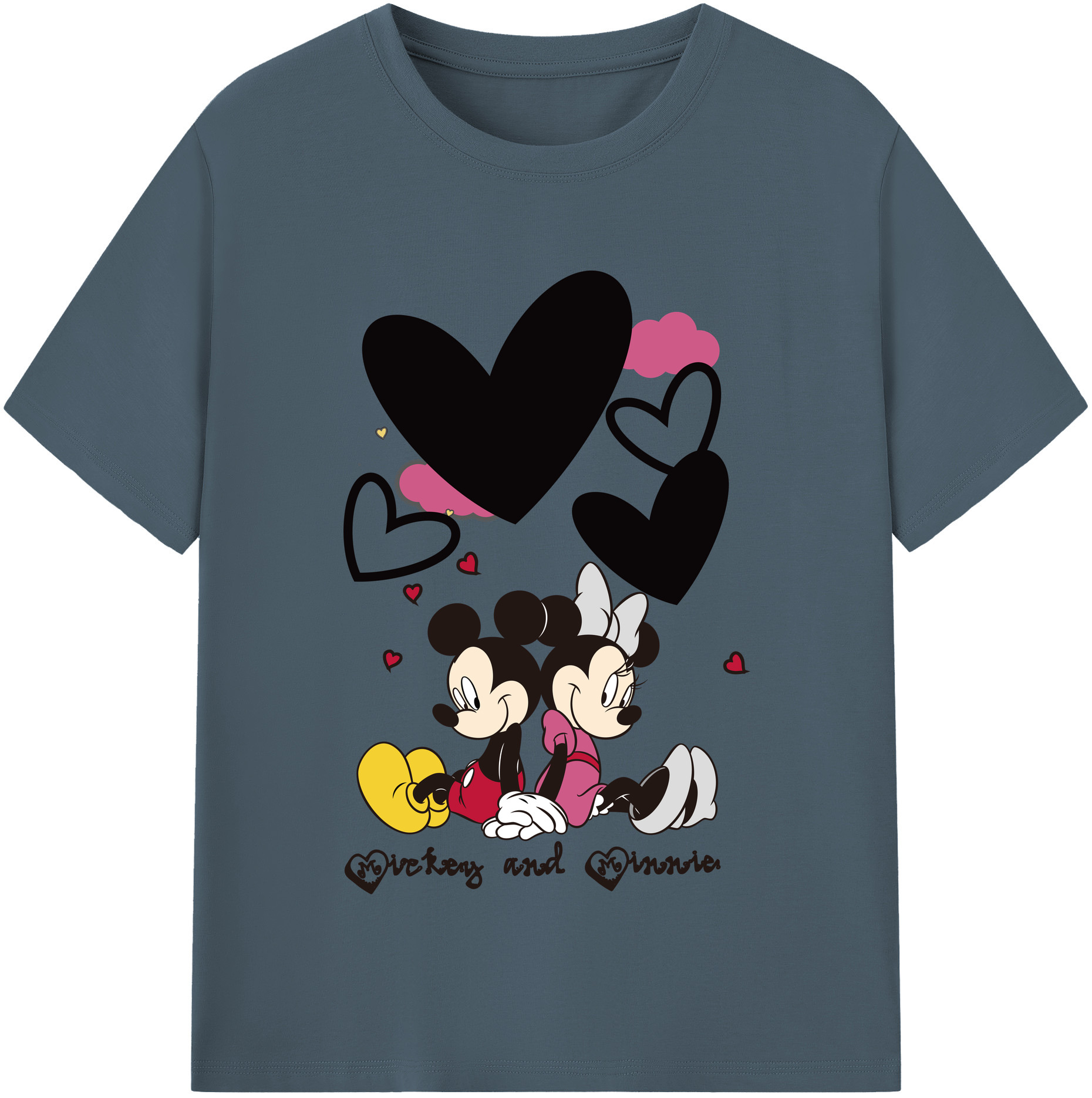 （画像用） ミッキーマウス Mickey Mouse 綿100％半袖Tシャツ（フロントプリント）